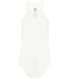 Rick Owens Off-white Silk Rib Classic Tank Top In White