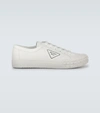 Prada Wheel Low-top Sneakers With Logo In White