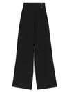 Victoria Beckham Belted Wide-leg Pants In Black