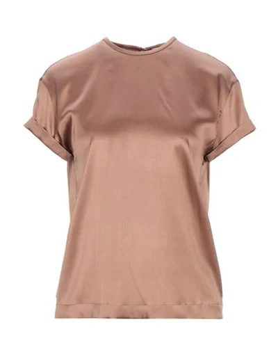 Brunello Cucinelli Blouses In Camel