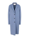 Harris Wharf London Coat In Pastel Blue