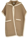 BURBERRY BURBERRY LOGO HOODED CAPE