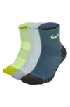 Nike Dri-fit 3-pack Everyday Max Cushioned Socks In Blue-green Multi-color