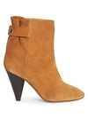 Isabel Marant Women's Lystal Suede Ankle Boots In Cognac