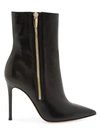 GIANVITO ROSSI TRINITY ZIPPER LEATHER ANKLE BOOTS,0400012523483