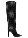 JIMMY CHOO MAVIS TALL EMBELLISHED SUEDE BOOTS,0400012754024