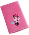 DISNEY MINNIE MOUSE HELLO GORGEOUS EMBROIDERED APPLIQUE PLUSH BLANKET BEDDING