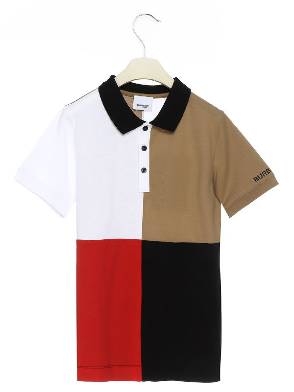 Burberry polo shirt kids bordeaux discount