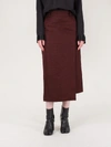 HAIDER ACKERMANN PENCIL SKIRT AMALFI CHOCOLAT,-