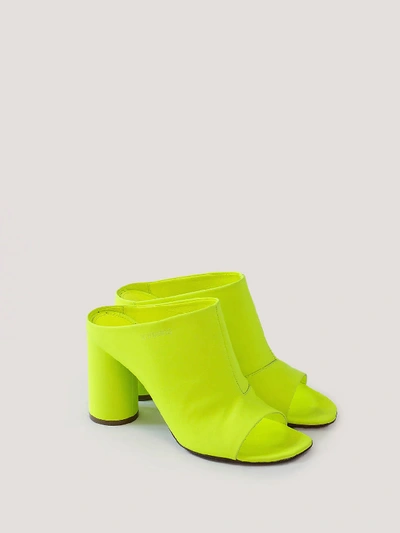 Vetements Neon Yellow Leather Shoes In Green