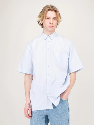 Raf Simons Short Sleeved Big Fit Shirt In White