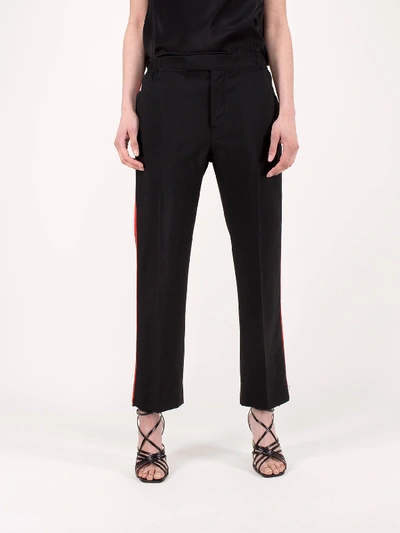 Haider Ackermann Casual Trousers Cosmos Black Red