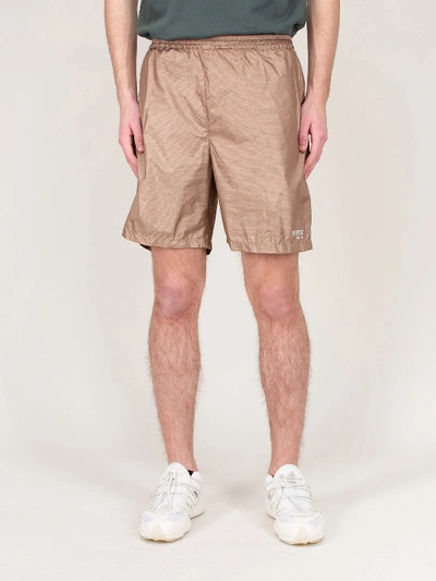Affix Ripstop Technical Track Shorts In Beige