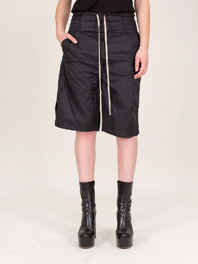 Rick Owens Drkshdw Woven Long Boxers In Black