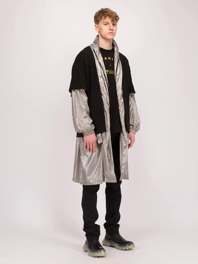 Raf Simons Nylon Raincoat Reversible Grey