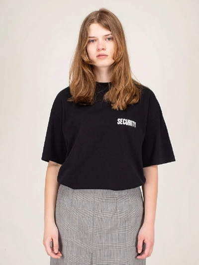 Vetements Single Jersey Polizei T-shirt Black