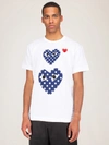 Comme Des Garçons Play Heart-print Cotton-jersey T-shirt In White