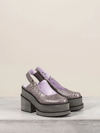 Ganni Wedge Phantom Heel In Grey