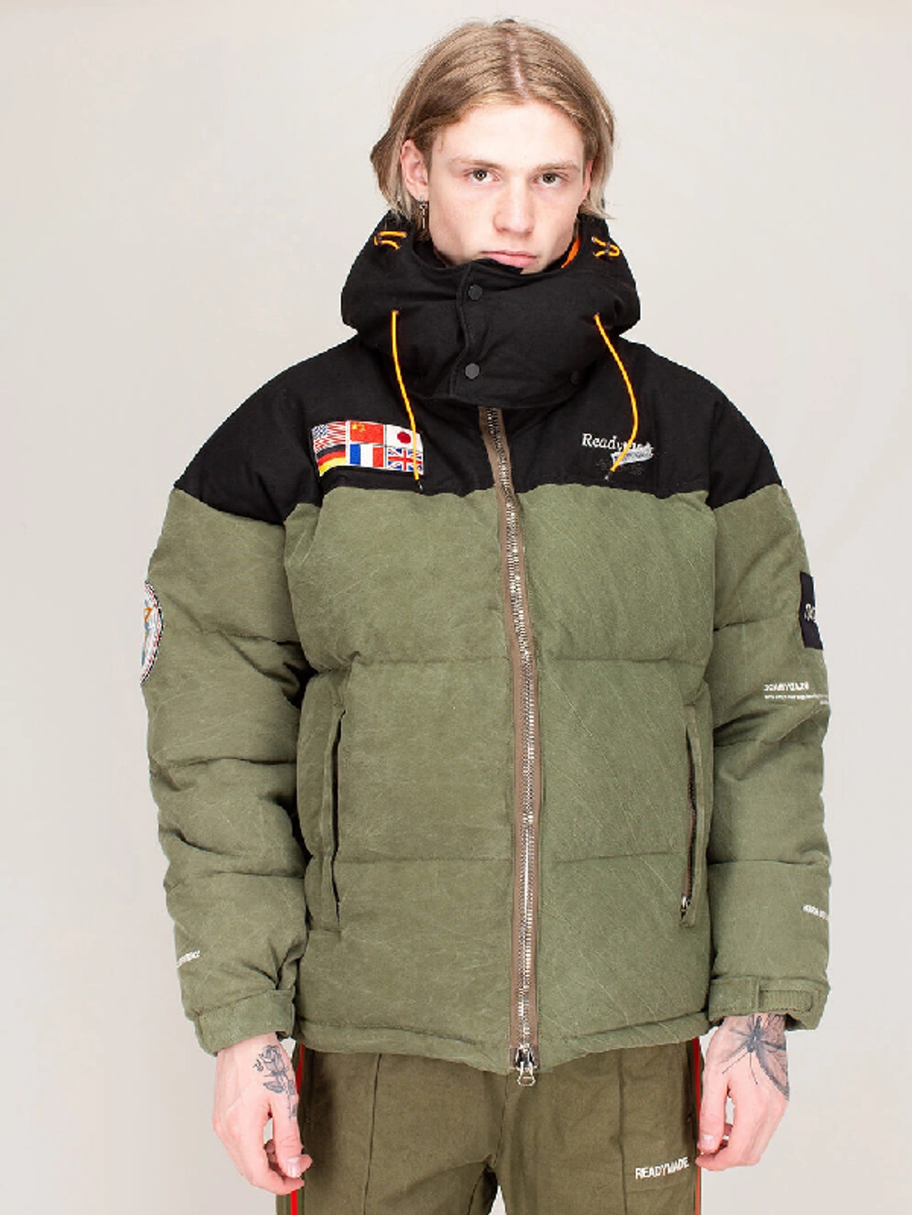 ダウンジャケット READYMADE 2 DOWN JACKET VINTAGE Cotton Readymade Down Jacket Green | ModeSens
