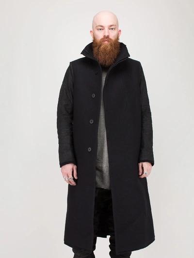 Boris Bidjan Saberi Coat Long In Black