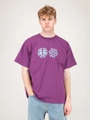 Rassvet Graphic Print Boxy Fit T-shirt In Pink & Purple