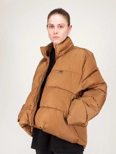 Balenciaga Shape Puffer In Beige