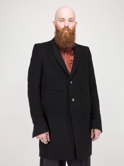 Rick Owens Extreme Soft Peacoat Black