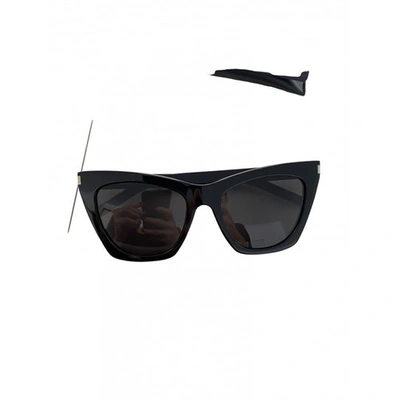Pre-owned Saint Laurent New Wave Black Sunglasses