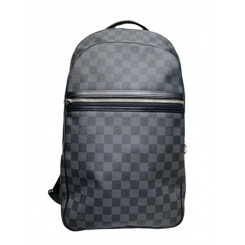 Pre-Owned Louis Vuitton Michael Backpack Anthracite Cloth Bag | ModeSens