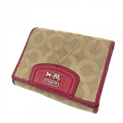 Pre-owned Coach Beige Cloth Wallet