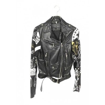 Pre-owned Chrome Hearts Leather Jacket In Black