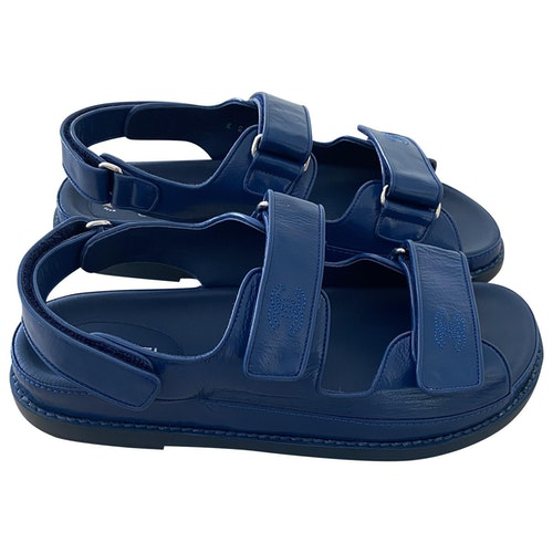 chanel dad sandals blue