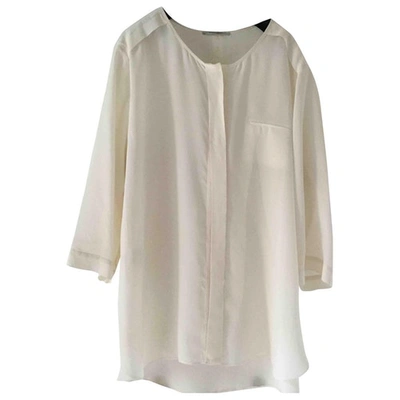 Pre-owned Gerard Darel Ecru Silk  Top