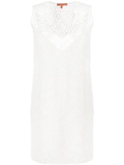 Ermanno Scervino Lace-overlay Mini Dress In White