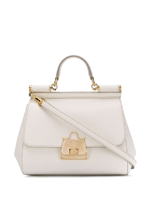 Dolce & Gabbana Small Sicily Tote Bag In White | ModeSens