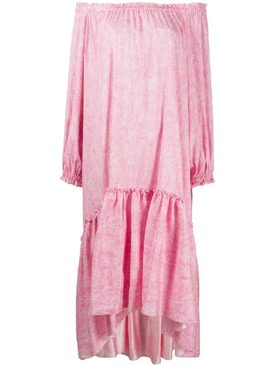 Federica Tosi Ruffle-trimmed Asymmetric Dress In Pink