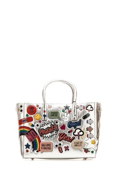 Anya Hindmarch All Over Embroidered Stickers Shopping Bag In Multi