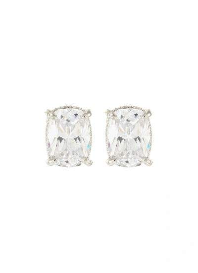 Anabela Chan Diamond 18k White Gold Cushion Wing Stud Earrings In Metallic