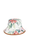 Zimmermann Reversible Linen Bucket Hat In Ivory Floral