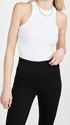 Anine Bing Eva Fitted Tank Top In White