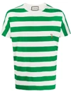 GUCCI EMBROIDERED STRIPED T-SHIRT