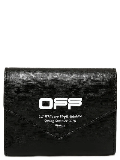 Off-white Logo Print Envelope Wallet In Black/white