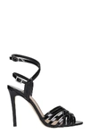 THE SELLER SANDALS IN BLACK PATENT LEATHER,11417668