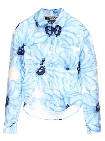 Jacquemus La Chemise Dhomme Shirt In Azzurro