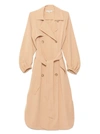 Tibi Trench-style Midi Dress In Brown