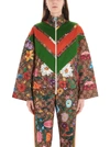 Gucci Flora Gg Supreme Pattern Track Jacket In Multicolor