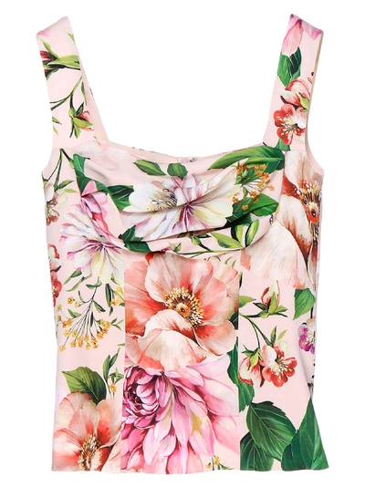 Dolce & Gabbana Flowers Top In Multicolor