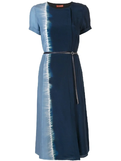 Altuzarra Nori Silk Georgette Midi Dress In Blue