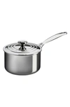 Le Creuset 2-quart Stainless Steel Saucepan With Lid In Stanless Steel