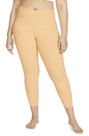 Nike Yoga Luxe Women's Infinalon 7/8 Tights (plus Size) (honeycomb) - Clearance Sale In Honeycomb/ Celestial Gold